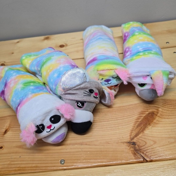 Cutetitos Sleepitos Plush Lot of 4 Koala Giraffe‎ Flamingo Burrito Toys Bundle - Picture 2 of 13